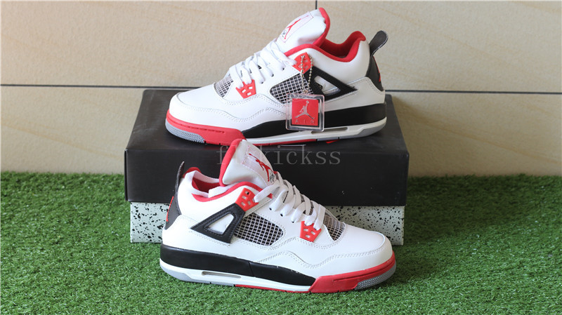 Authentic Air Jordan 4 Retro Fire Red GS